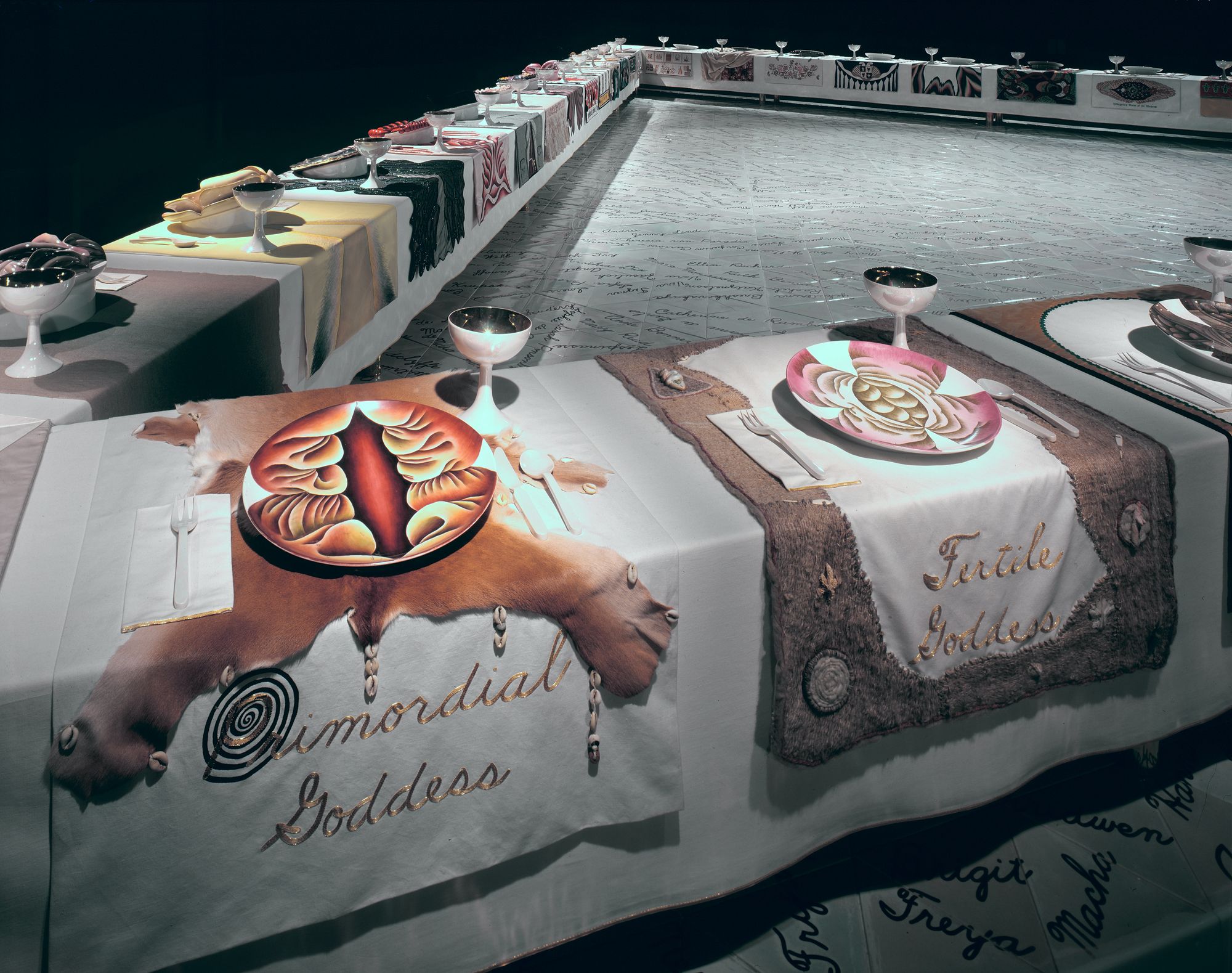The Dinner Party Wing_1_Primordial_Fertile | Judy chicago, Dinner party,  Judy