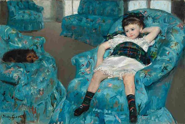 Little Girl in Blue Armchair (1878)
